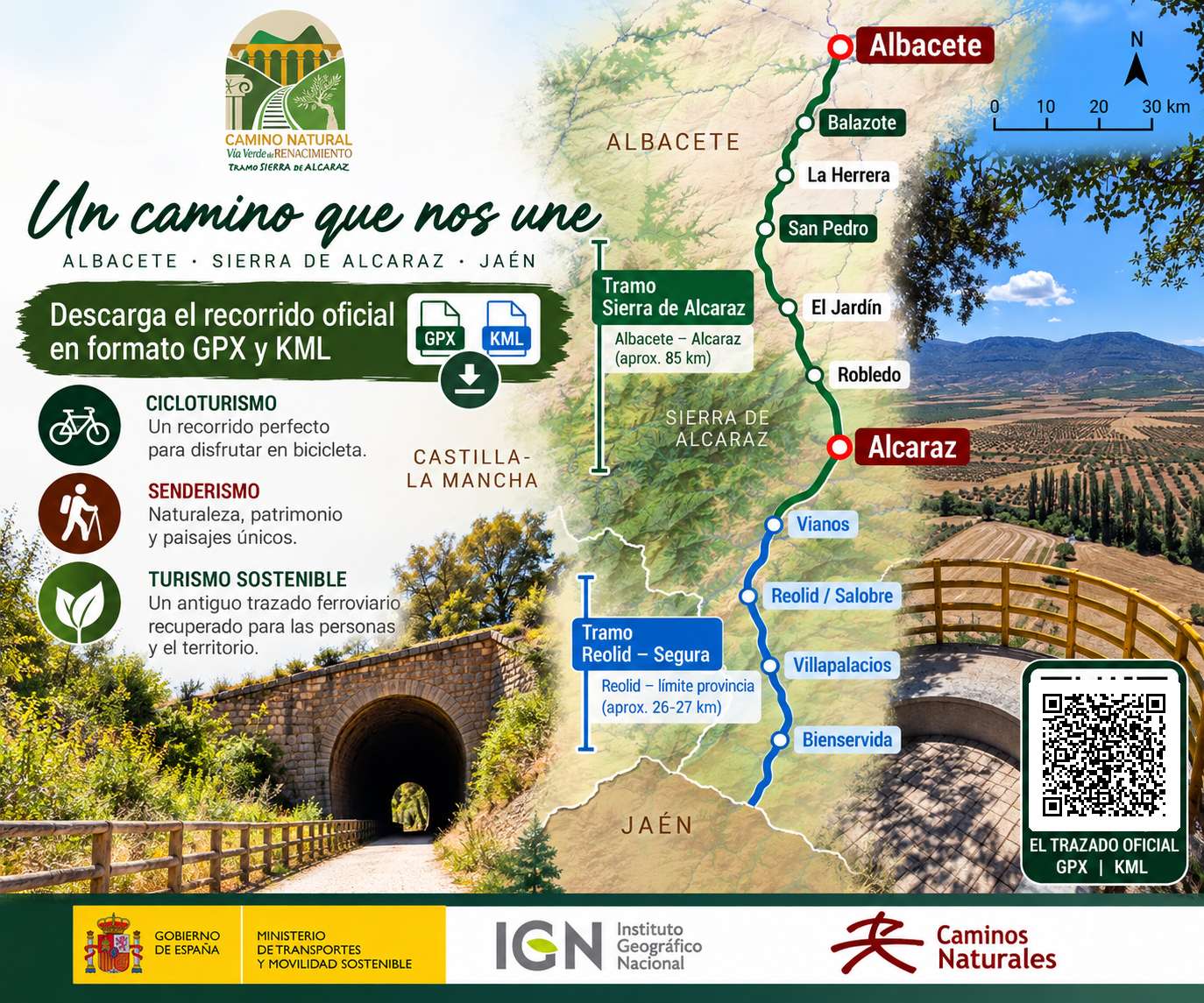 Código QR incluido en la guía del Camino Natural Vía Verde del Renacimiento